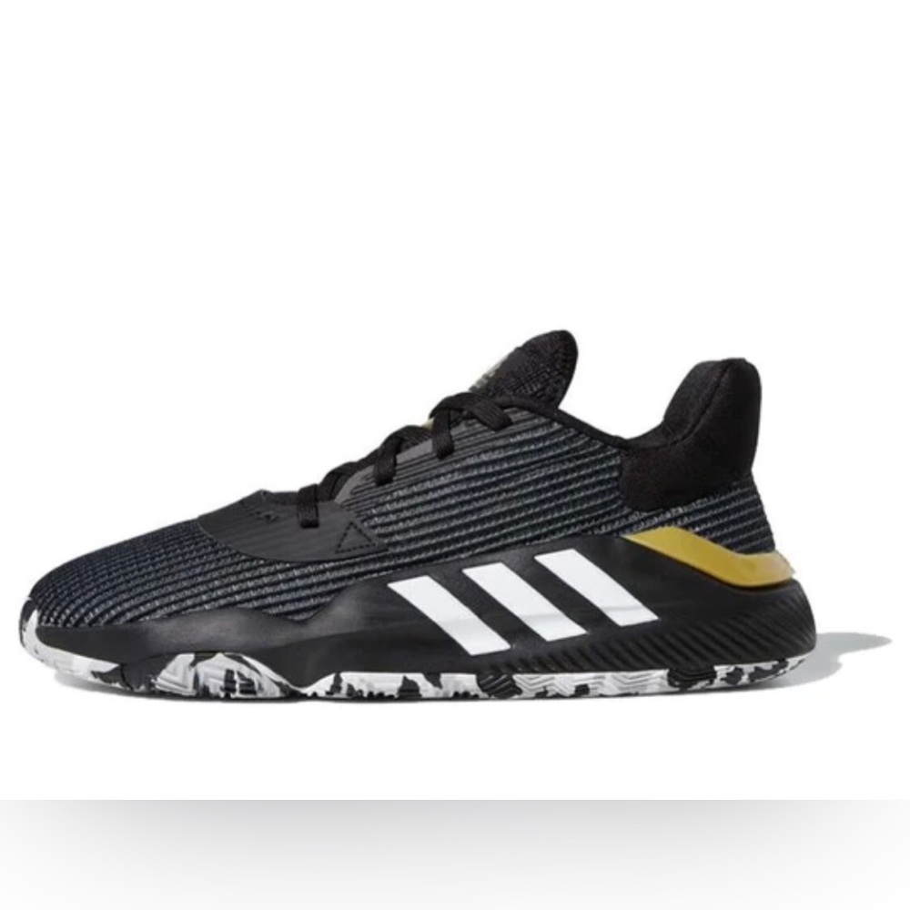 Adidas Mens Pro Bounce Basketball Low Top Black & Gold 11.5 Brand New No Box